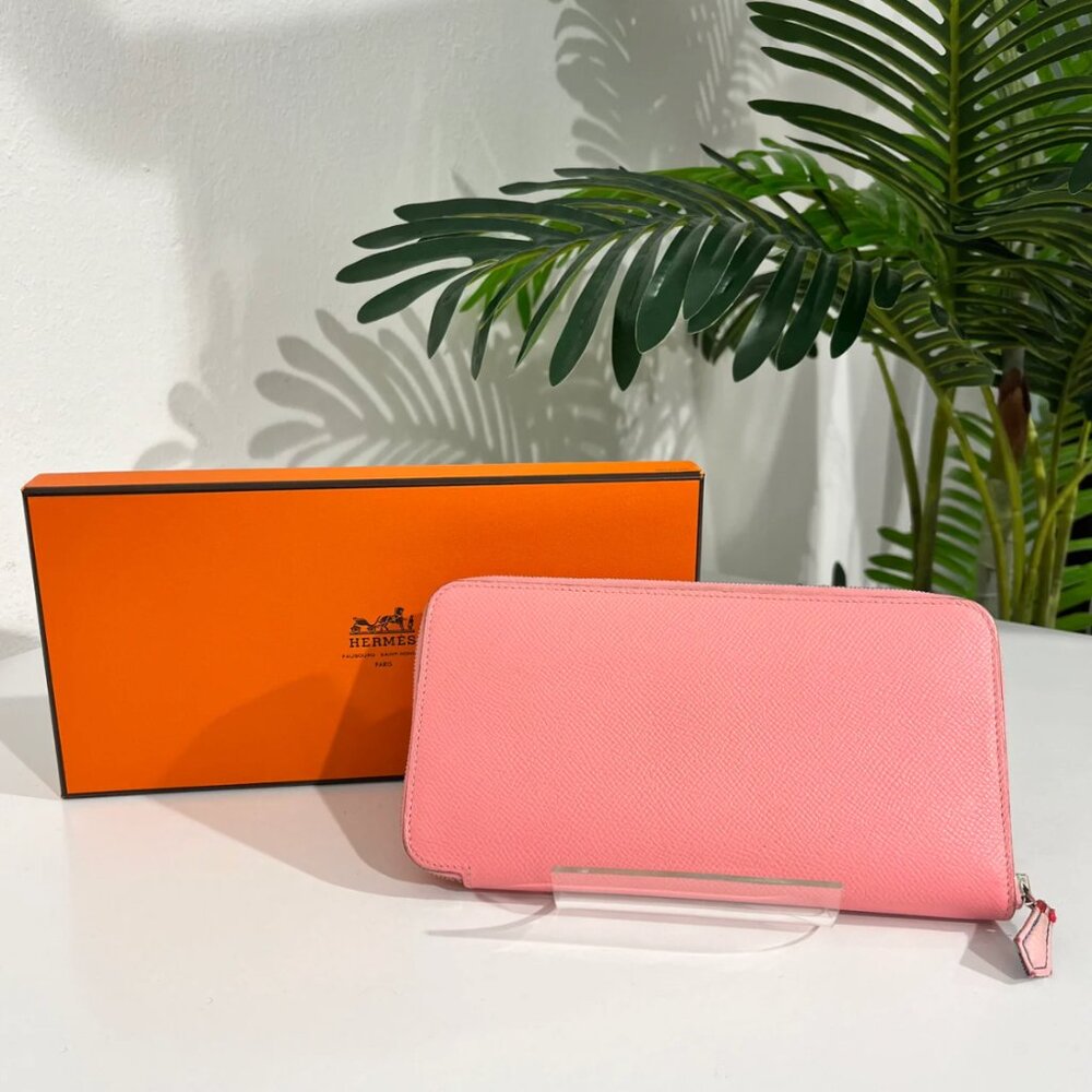 Hermés Pink Silk'In Classique Long Wallet
